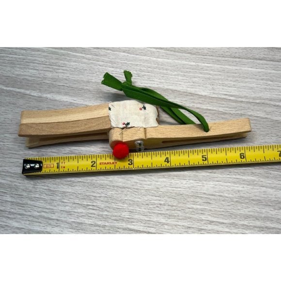 Rudolph the Red Nosed Reindeer Clothespin Christmas Tree Ornament Handmade - Picture 3 of 5